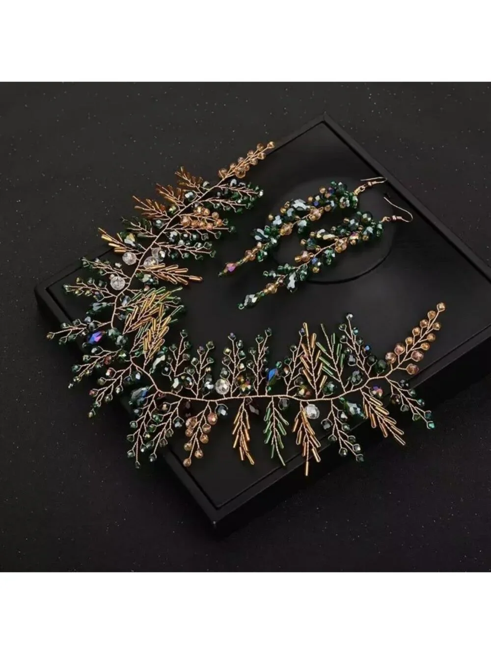Elegant Crystal Hairband | Beaded Long Hair Vine for Weddings, Prom & Festivals